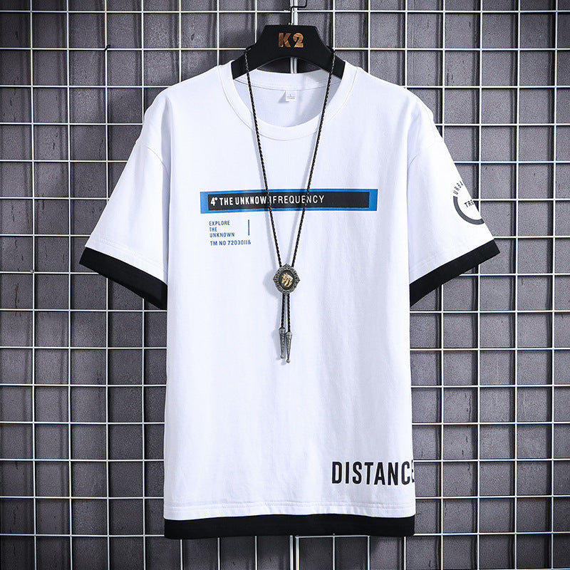 Fashionable Letter Print Cotton T-Shirt for Teens