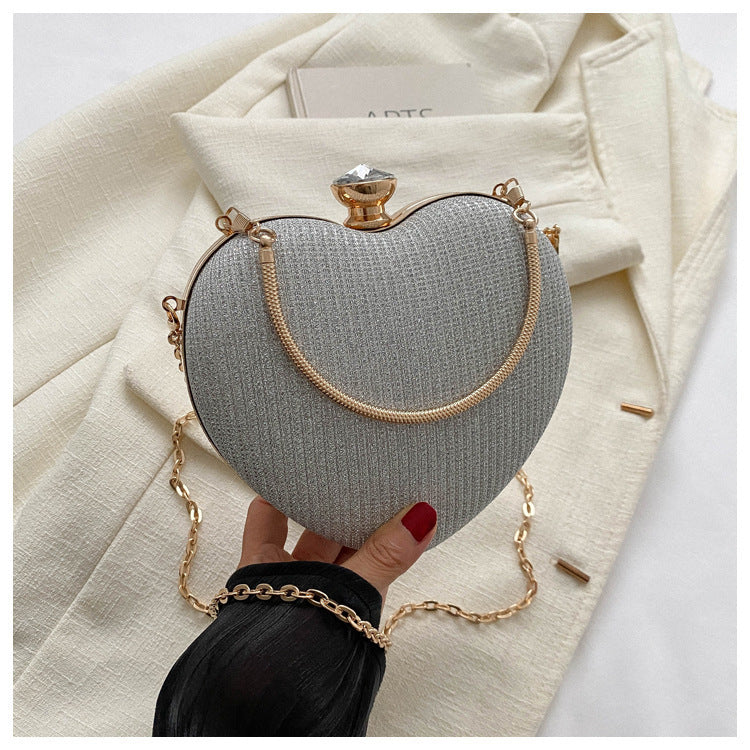 Heart Shape Metal Clutch