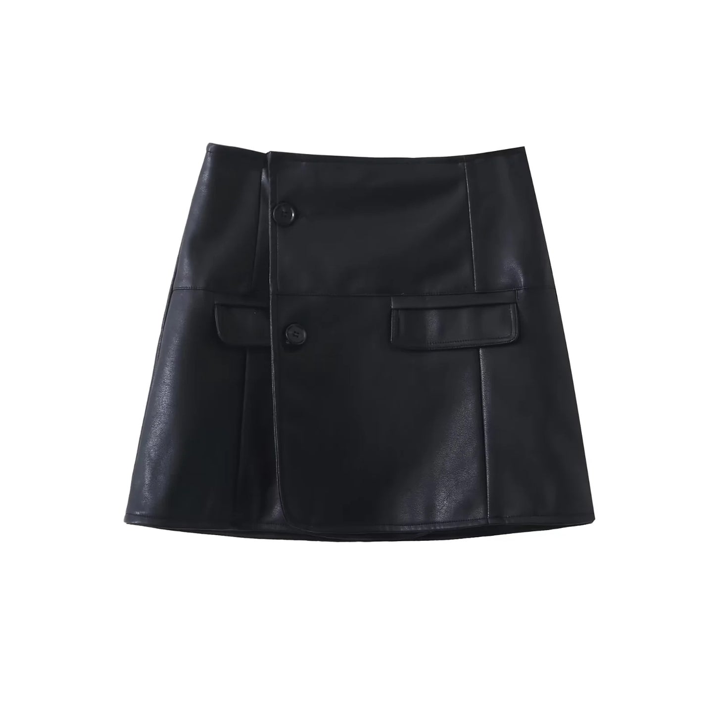 Faux Leather Cropped Jacket Co Ord Set