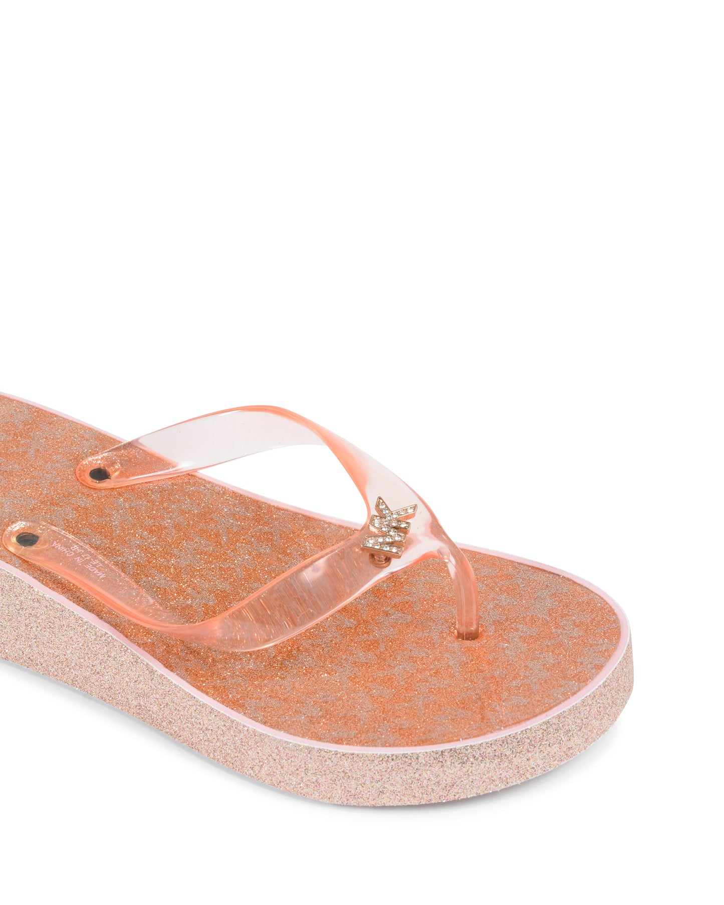 Michael Kors Girls Multicolor Flip Flop ZIA GAGE KILEY ROSE GOLD