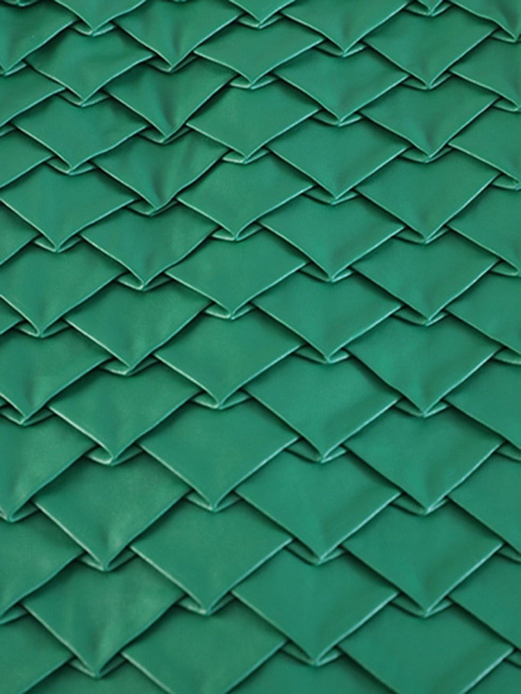 A Line Patchwork Leather Skirts