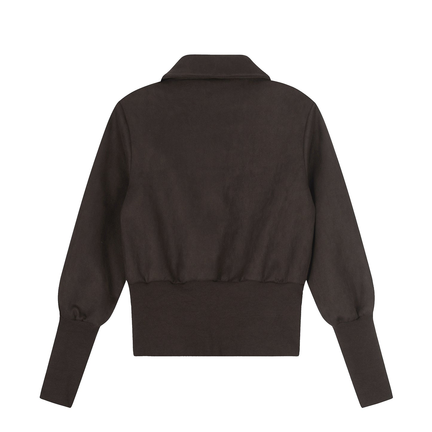 Suede collar short jacket for women