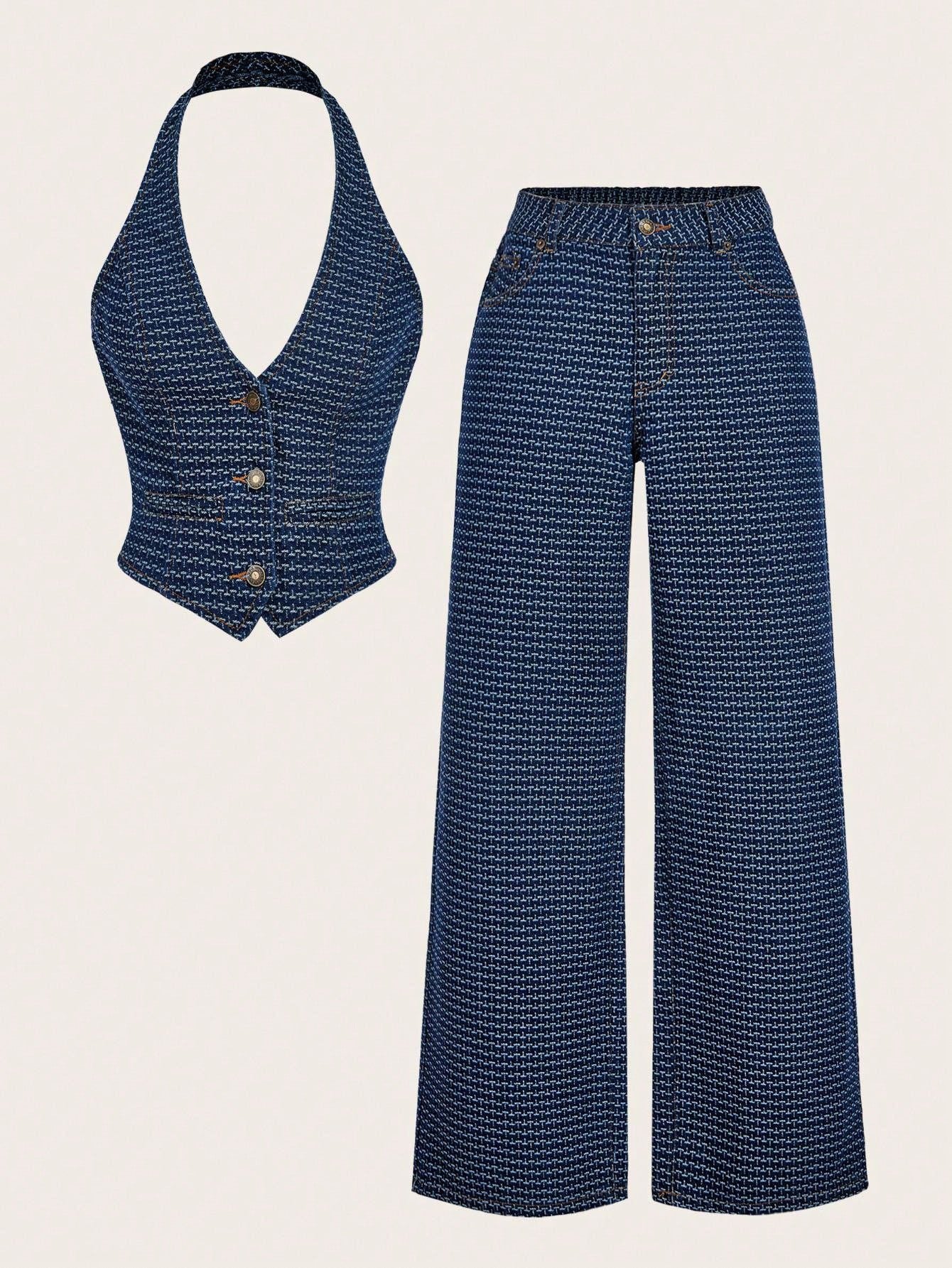 Women's denim suit