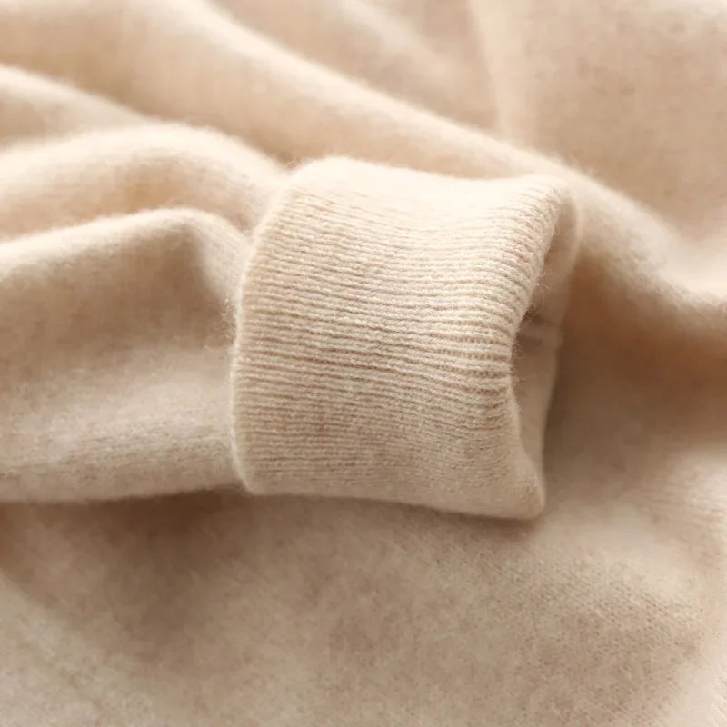 Woollen Sweater Autumn/Winter Korean Cashmere Men's Top Solid O-Neck