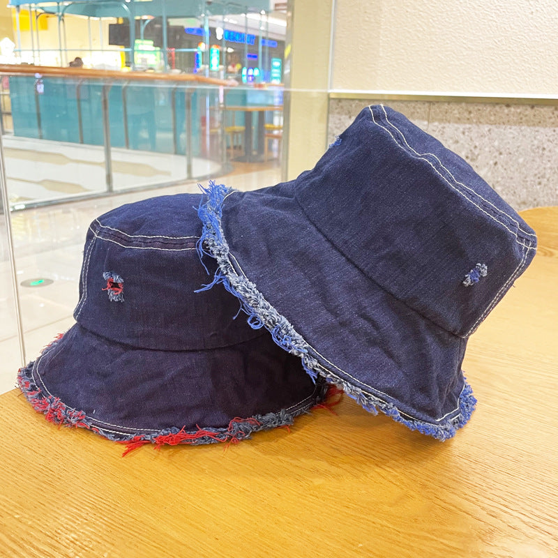Retro Women's Denim Fisherman Hat for Sun Protection