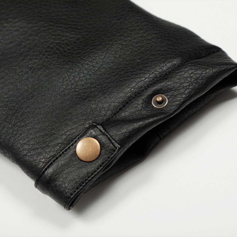 leather jacket and cotton coat