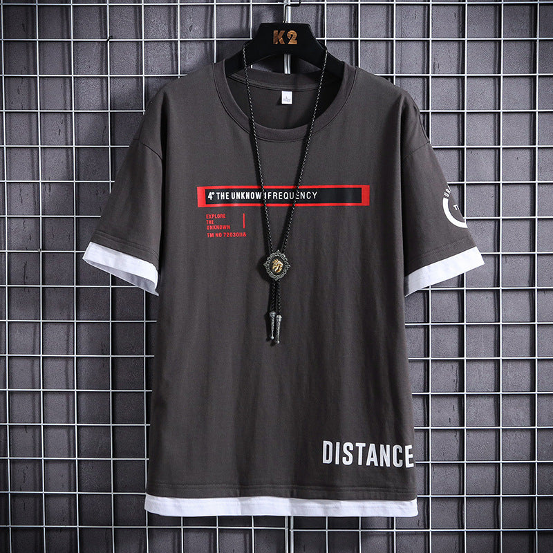Fashionable Letter Print Cotton T-Shirt for Teens