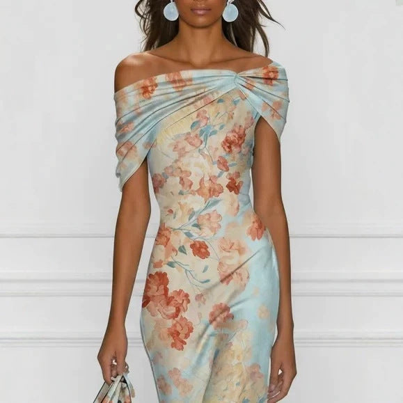 Floral Satin Dress