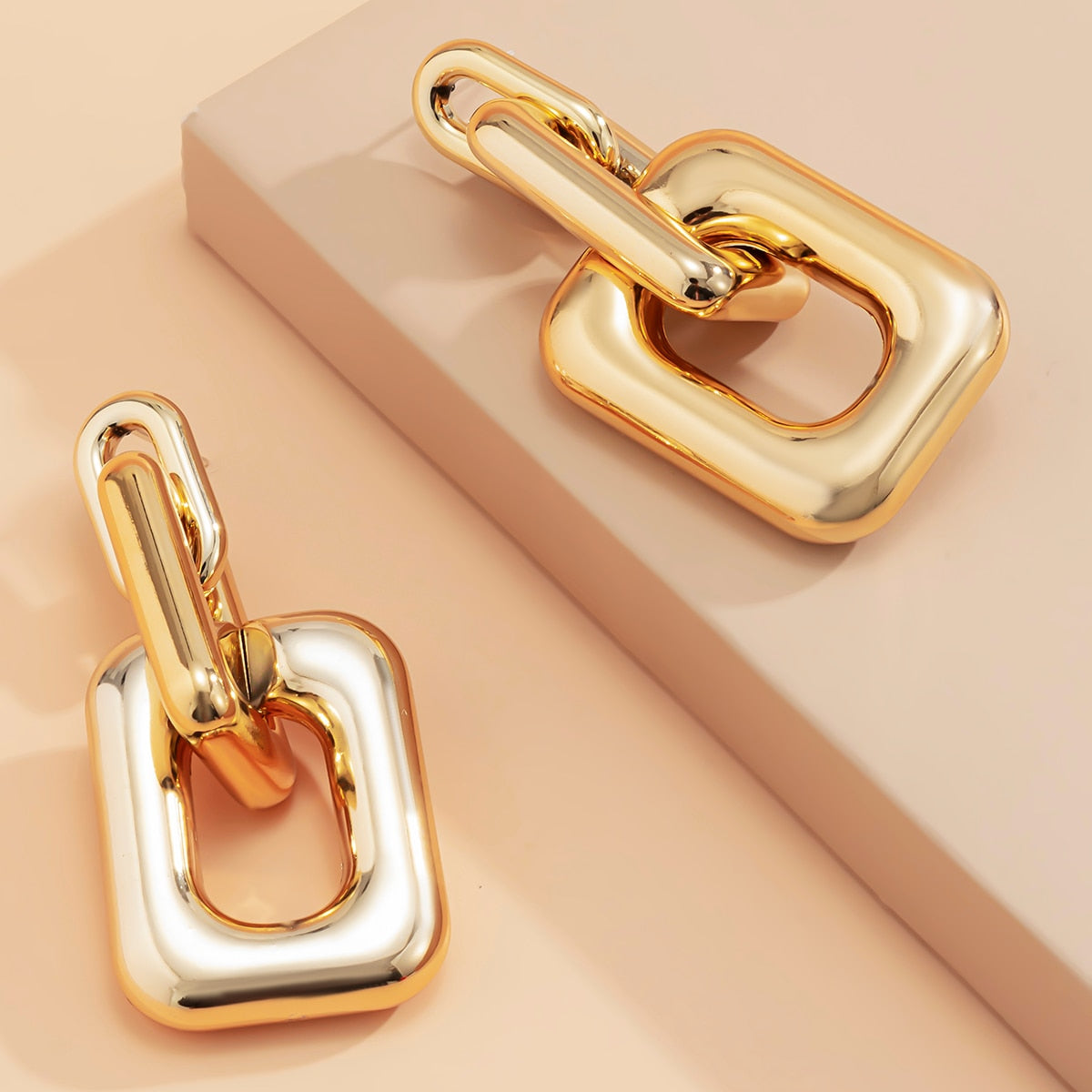 Geometric Pendant Earrings