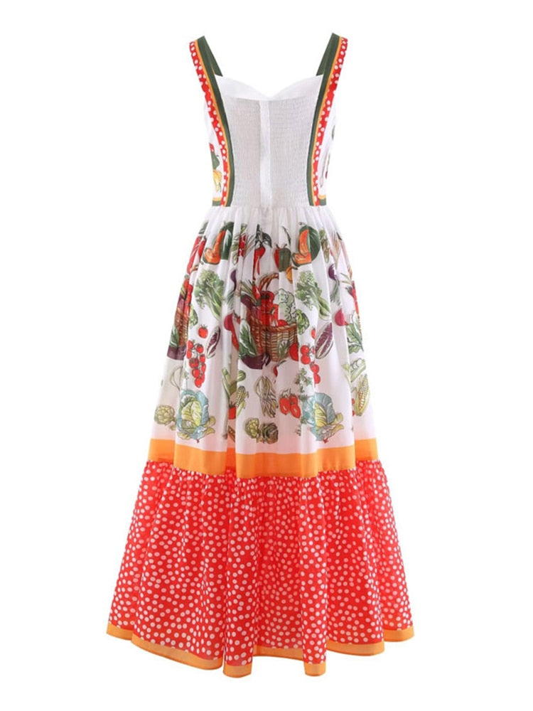 Sweet Sling Dress For Women V Neck Sleeveless High Waist Print Colorblock Mini Dresses Female Summer Clothing