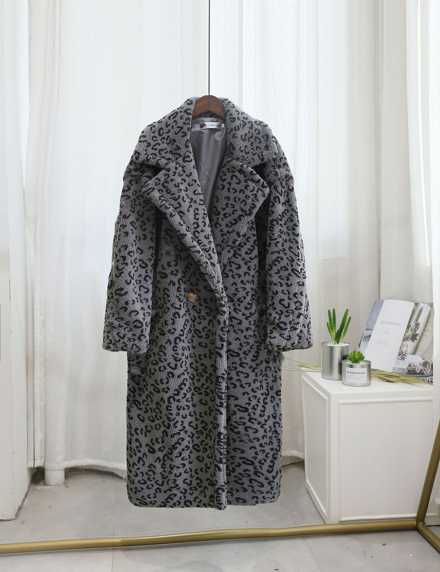 Sheep Sheared Fur Loose Overcoat Jacket