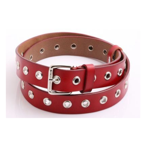 Genuine Leather Decorative Belt with Holes for Sweaters
