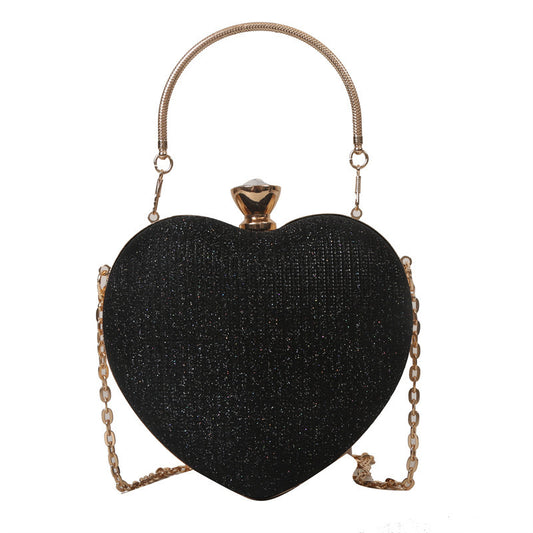 Heart Shape Metal Clutch
