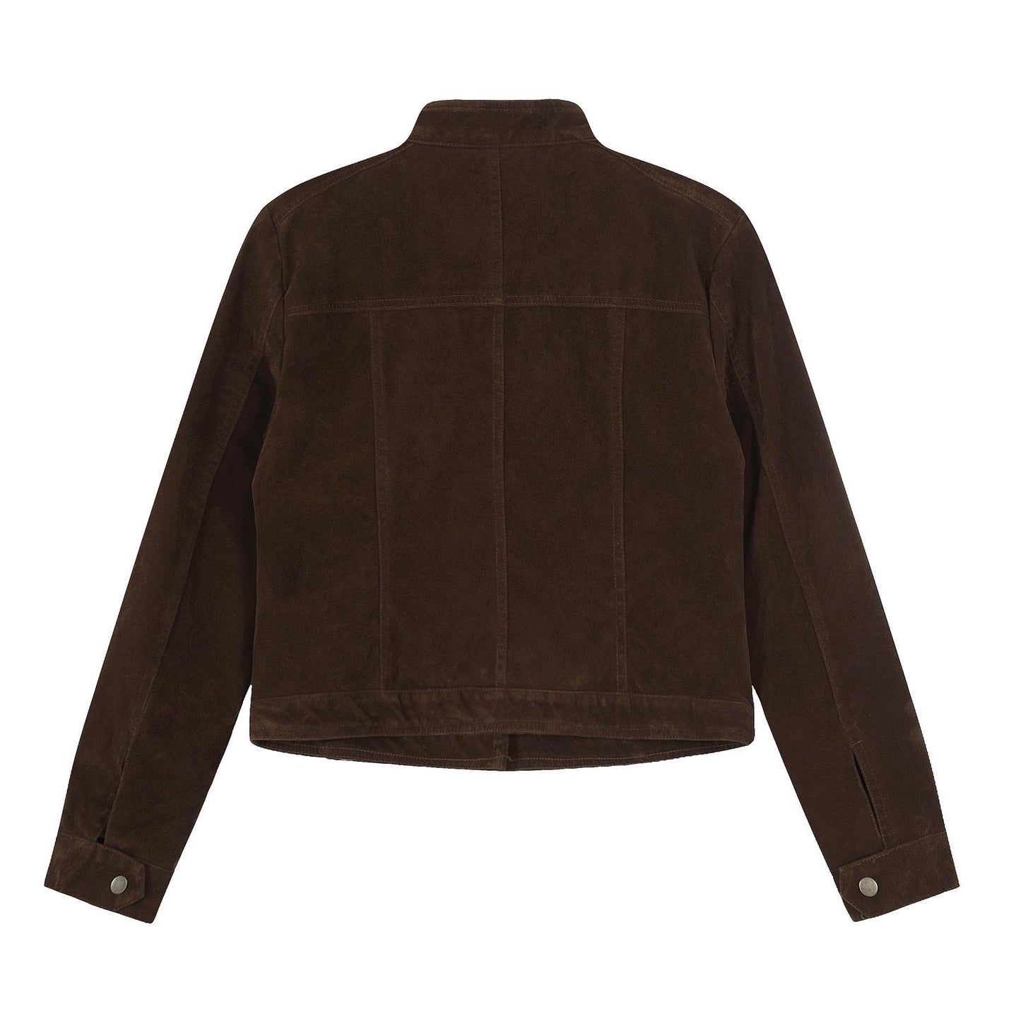 Suede standing collar motorcycle loose short jacket