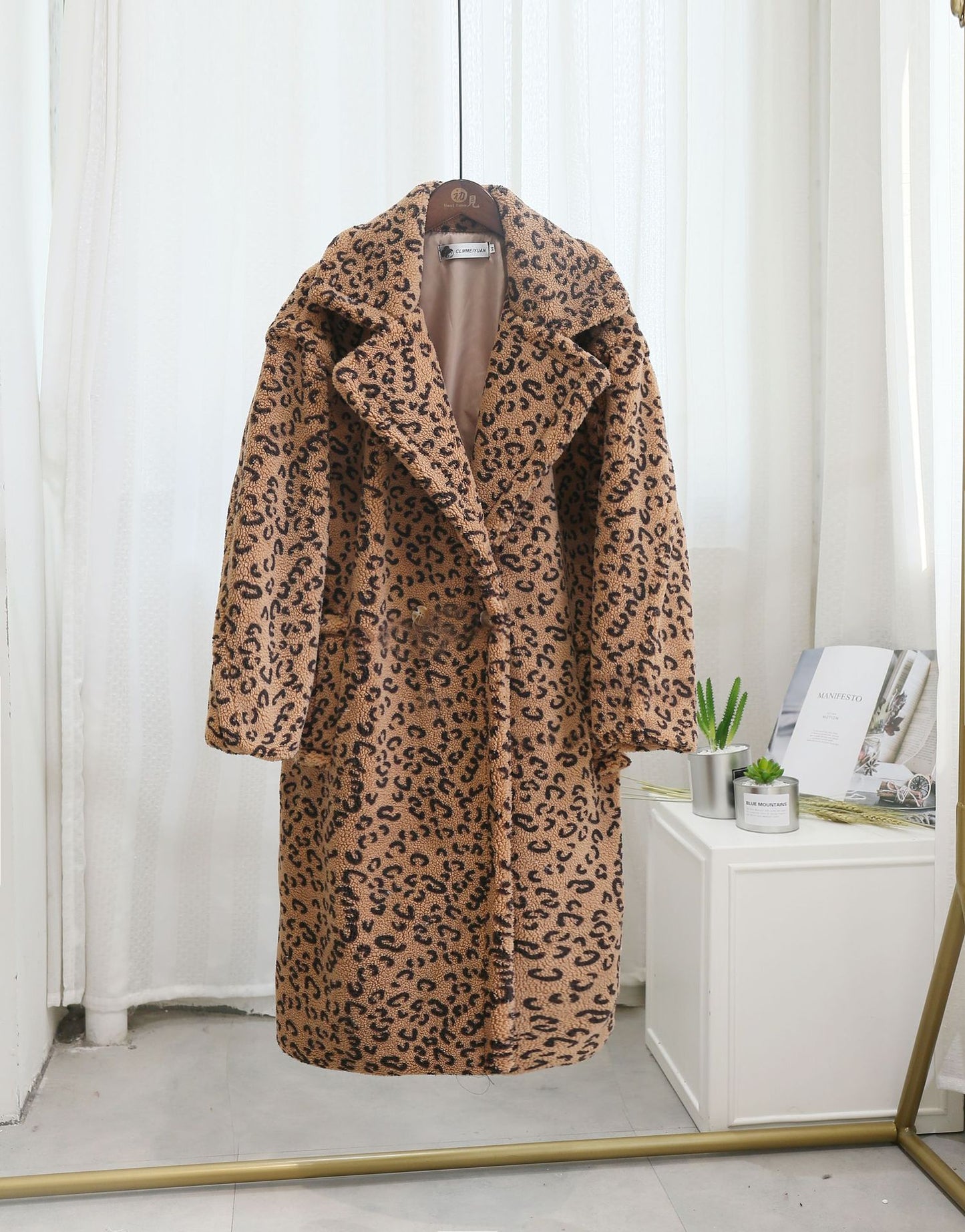 Sheep Sheared Fur Loose Overcoat Jacket
