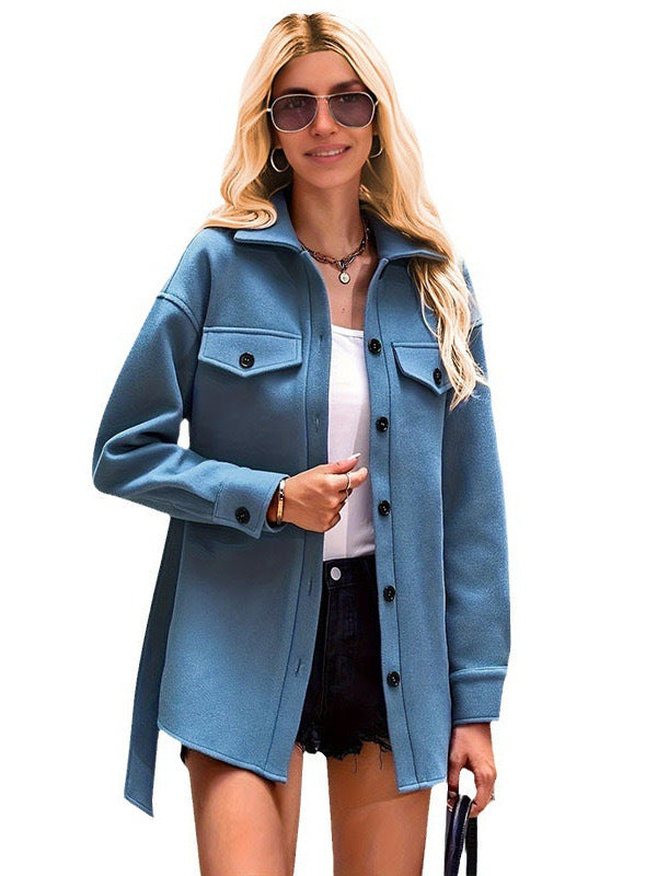 Lace Up Short Trench Coat
