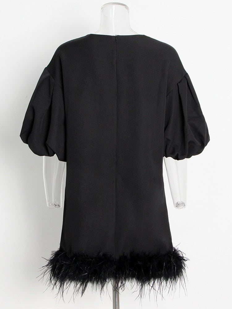 Black Feathers Dress