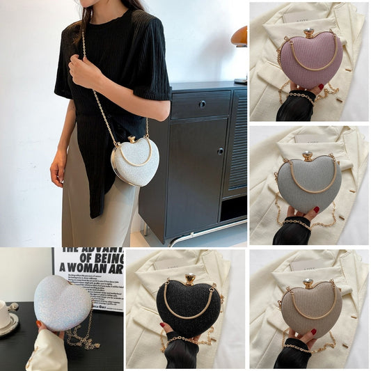 Heart Shape Metal Clutch