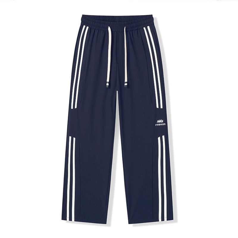 Street Style Men's Ice Silk Patchwork Cargo Pants