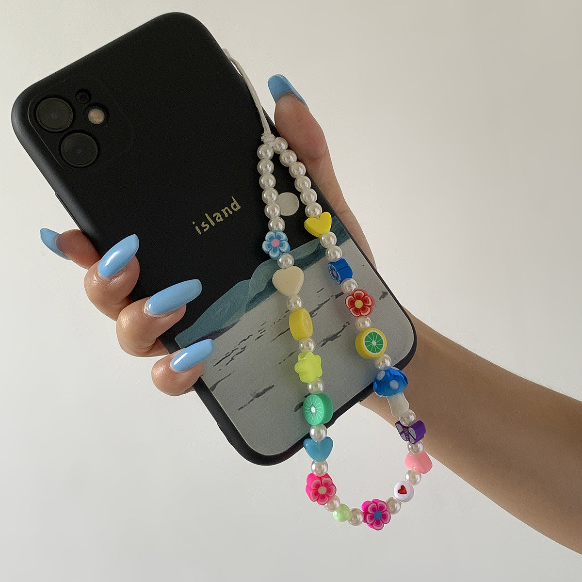 Coloured daisy fruit phone chain