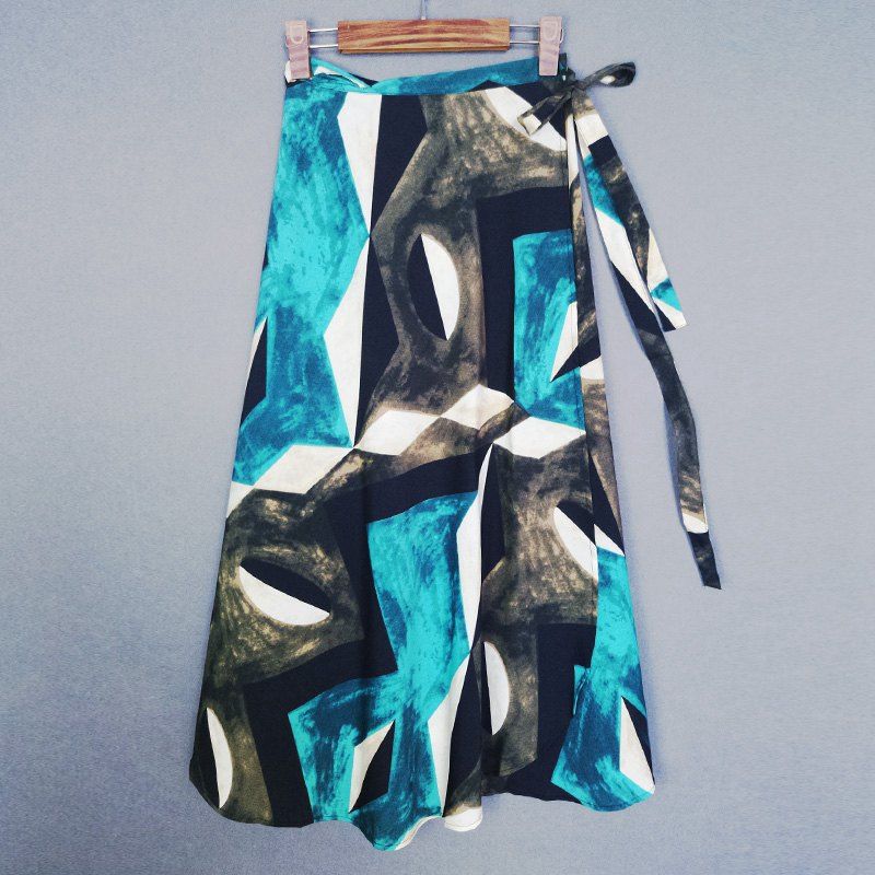 High Waist Chiffon A-Line Skirt with Lining