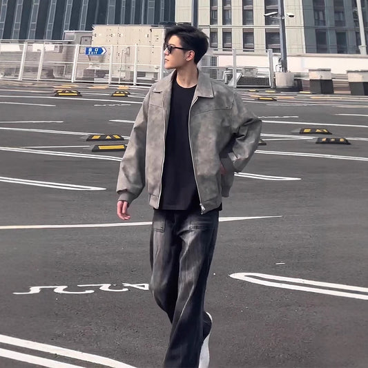 Cropped Leather Coat