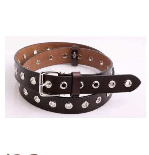 Genuine Leather Decorative Belt with Holes for Sweaters