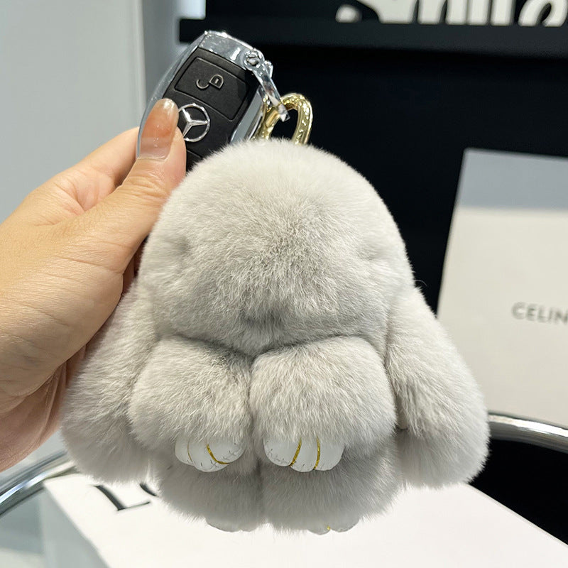 Rabbit Fur Keychain