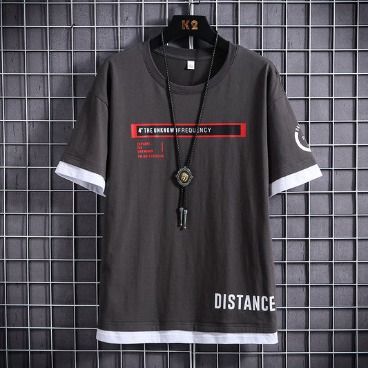 Fashionable Letter Print Cotton T-Shirt for Teens