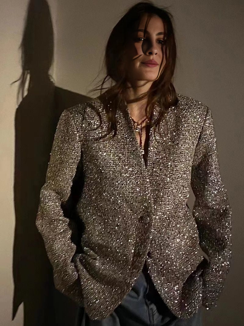 Silk Blazer Jacket