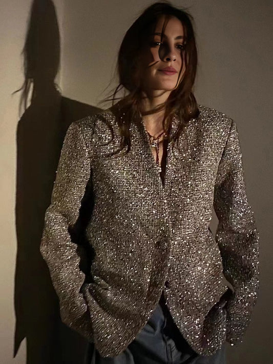 Silk Blazer Jacket