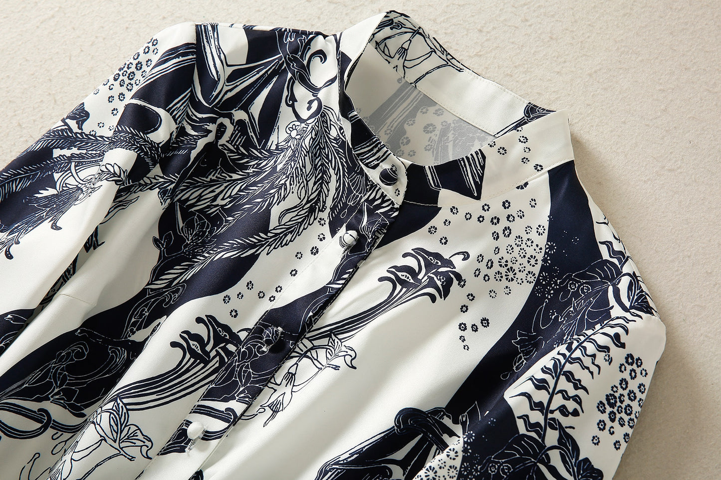 Tingfly Women Fashion Vintage Floral Print Shirt Dresses Drawstring Waist with Tassel Belt Lady Office Work Dress Midi Long Robe