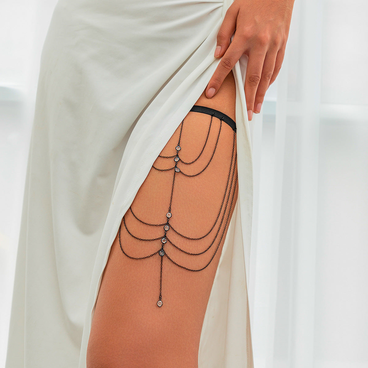 Butterfly tassel leg chain