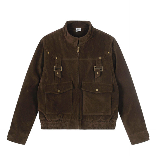 Suede high-end jacket for women's short jacket