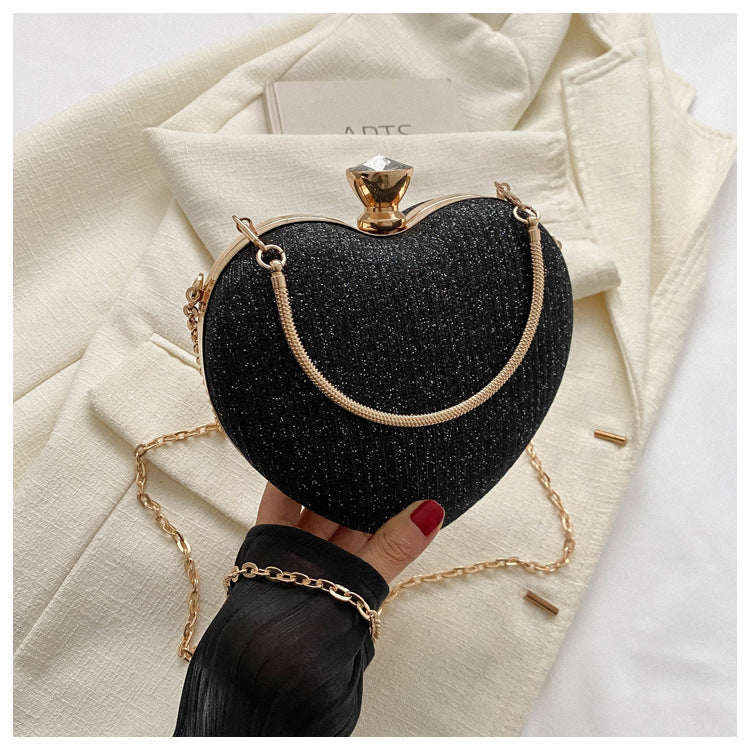 Heart Shape Metal Clutch