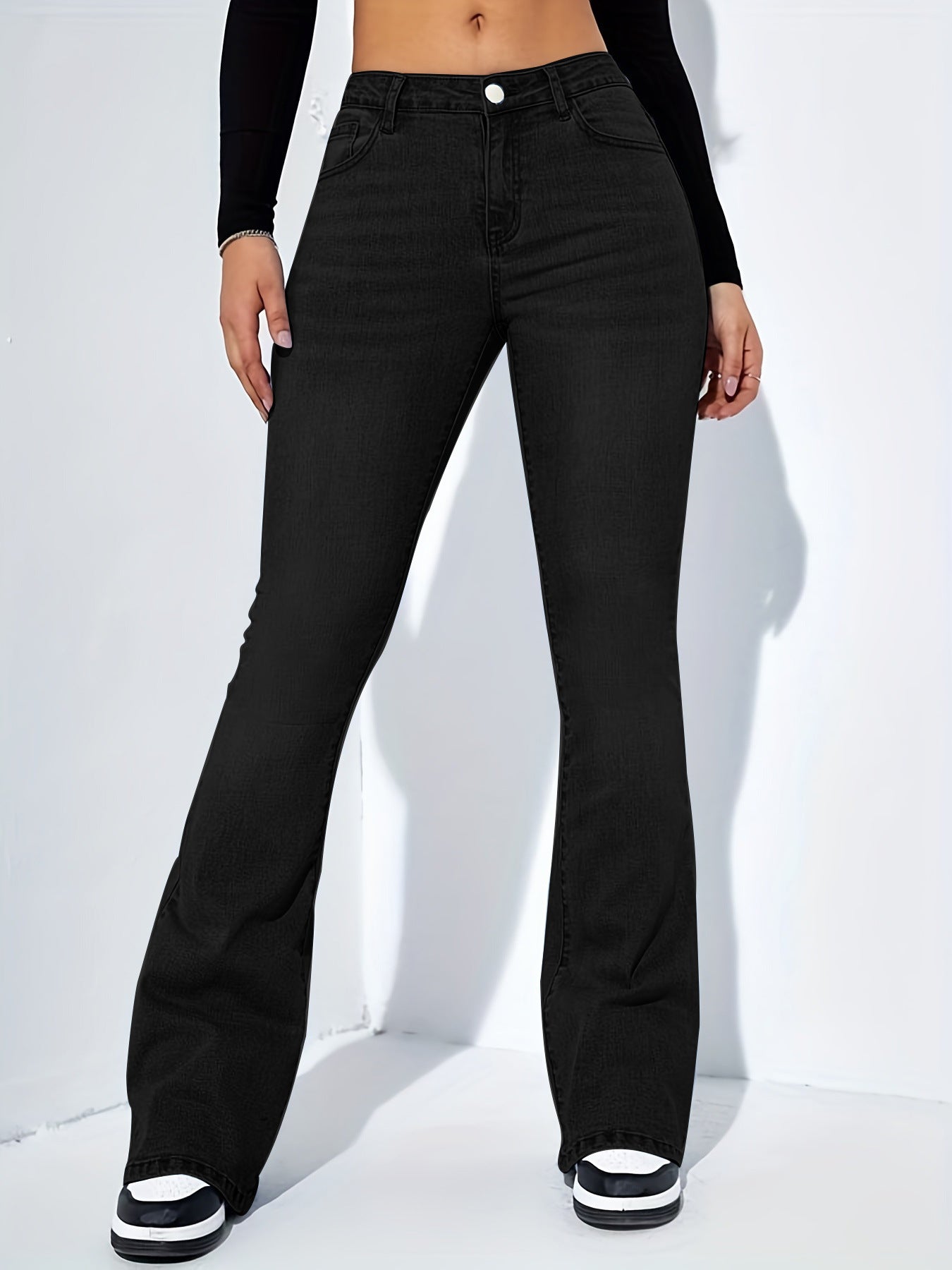 Casual High Waist Boot cut Denim