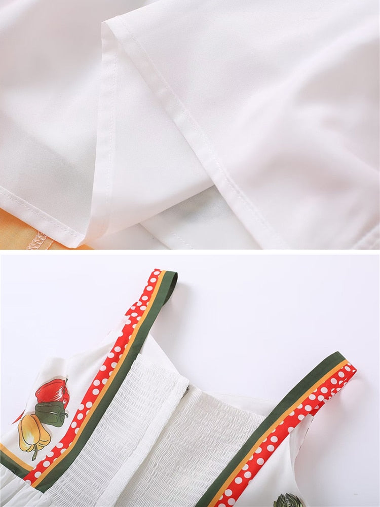 Sweet Sling Dress For Women V Neck Sleeveless High Waist Print Colorblock Mini Dresses Female Summer Clothing