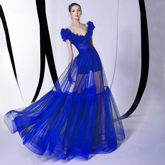Designer Blue Long Dress