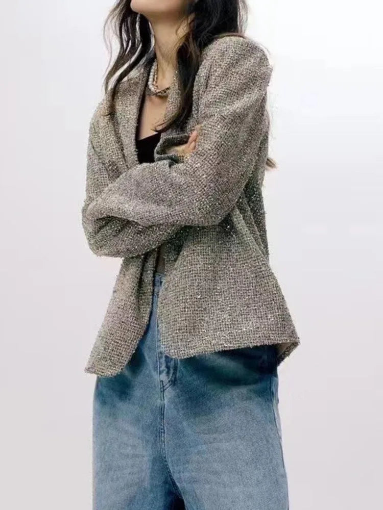 Silk Blazer Jacket