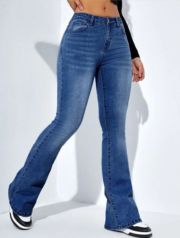 Casual High Waist Boot cut Denim