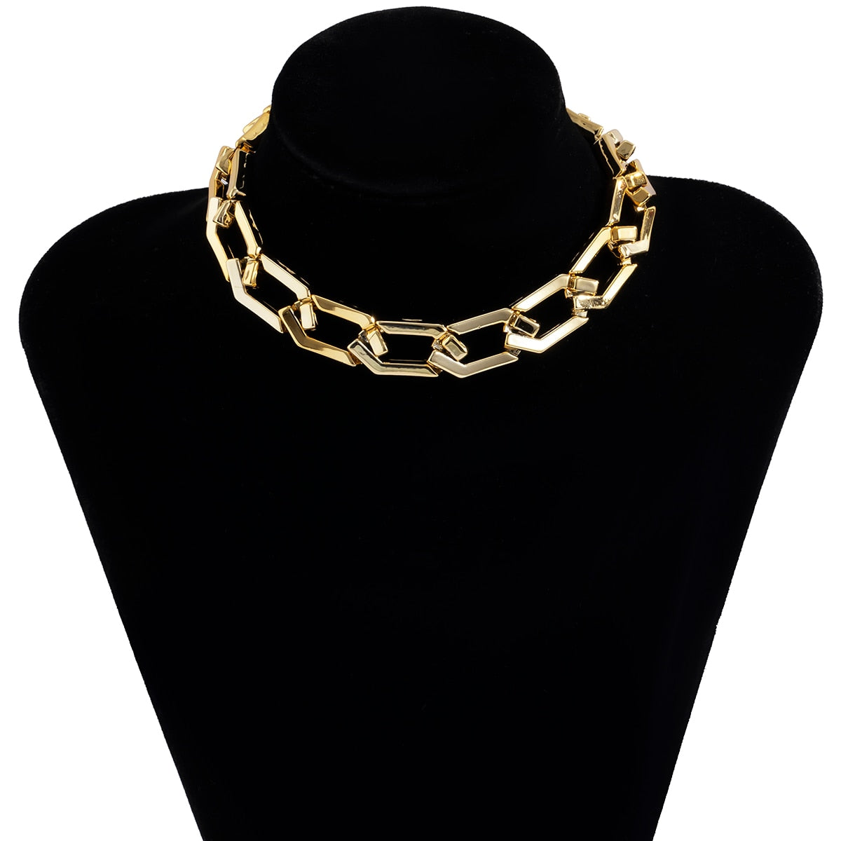 Geometric Single-Layer Collarbone Necklace