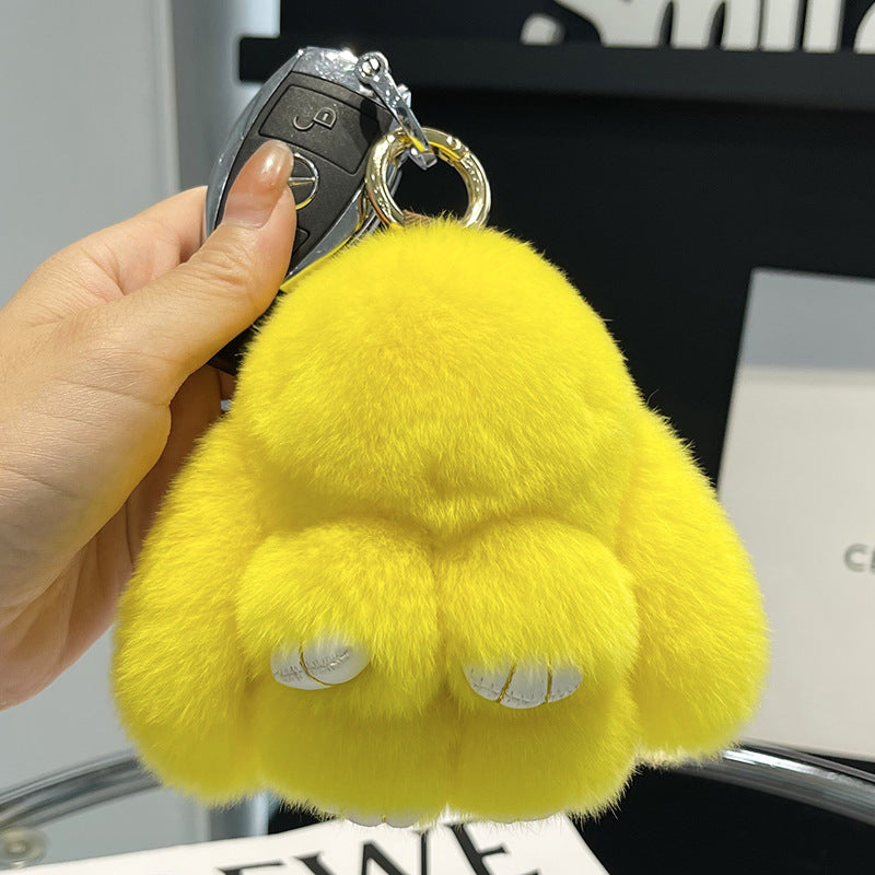 Rabbit Fur Keychain