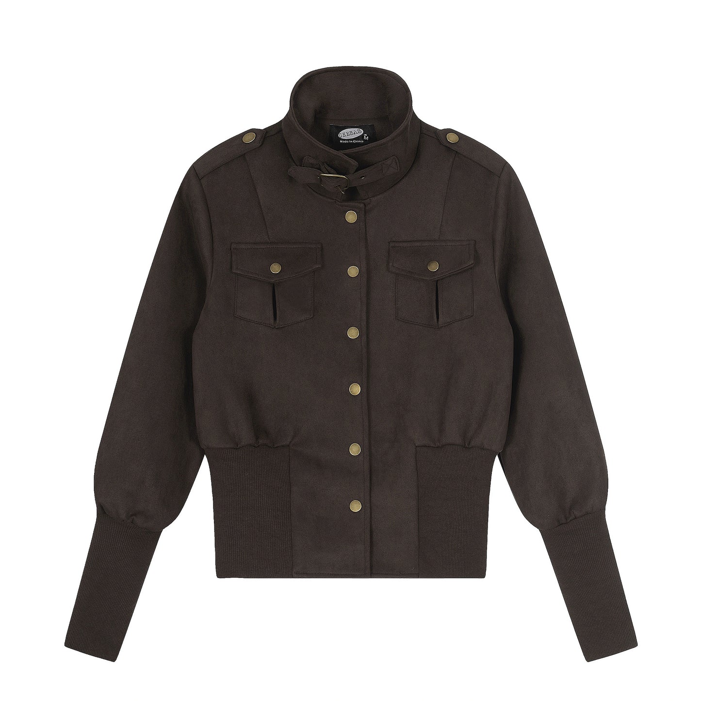 Suede collar short jacket for women