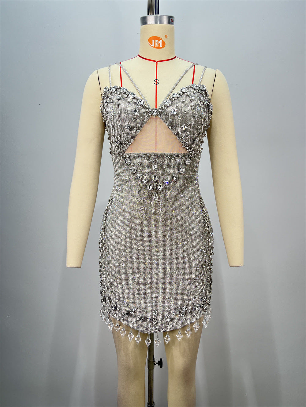 Backless Fitted Mesh Bodycon Dress