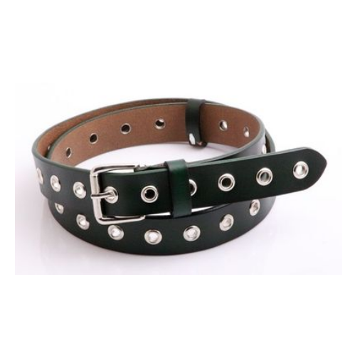 Genuine Leather Decorative Belt with Holes for Sweaters