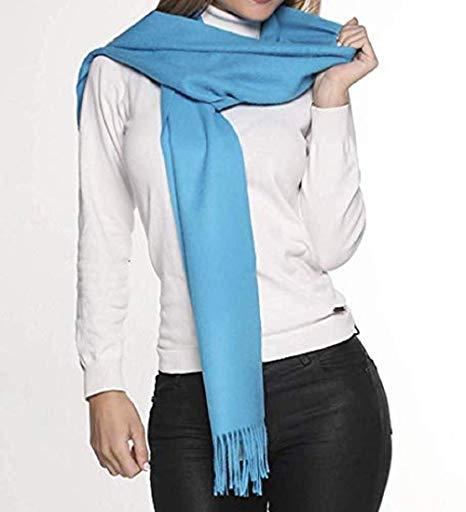 Great Natural Alpaca 100% baby alpaca scarf blue