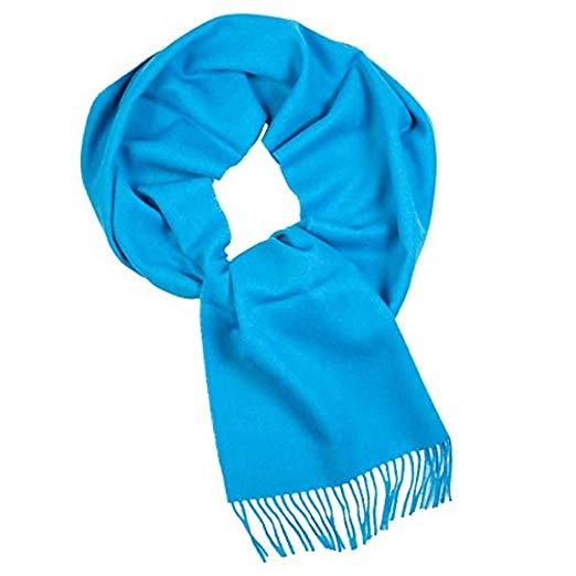 Natural Alpaca 100% baby alpaca scarf blue