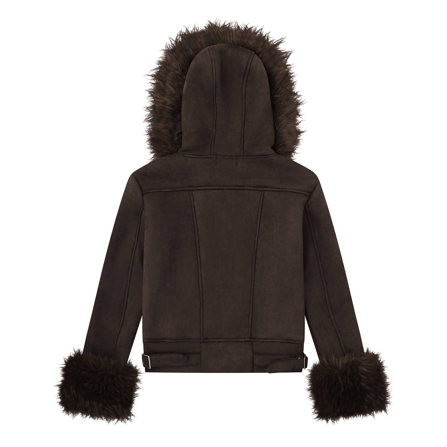 Maillard loose suede short cardigan jacket