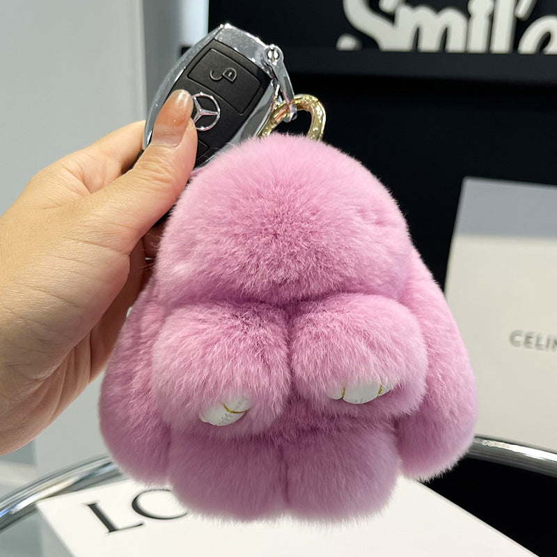 Rabbit Fur Keychain