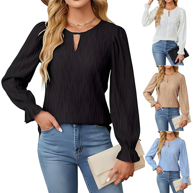 Round Neck Long Sleeve Top